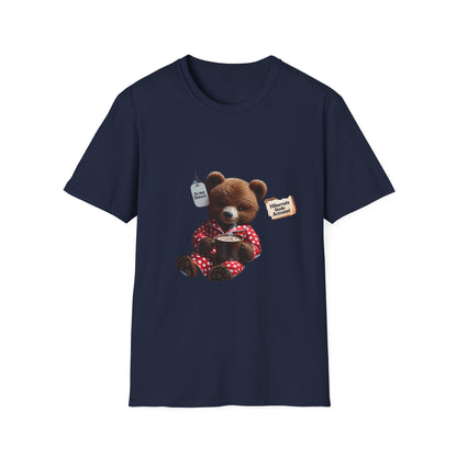 Cozy Bear Hibernation: Winter Relaxation Illustration, Cute Teddy Digital Art---Cozy Reader T-Shirt