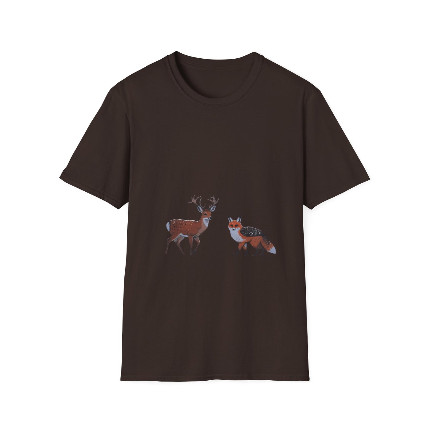 Woodland Companions: Spotted Forest Dwellers, Digital Wildlife Illustration---Cozy Reader T-Shirt