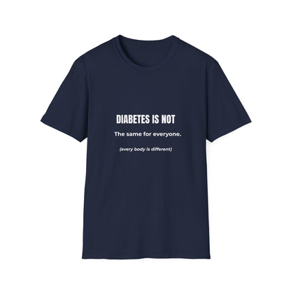 Diabetes Diversity: Visual Health Awareness, Minimalist Typography--Diabetes is not T-shirt
