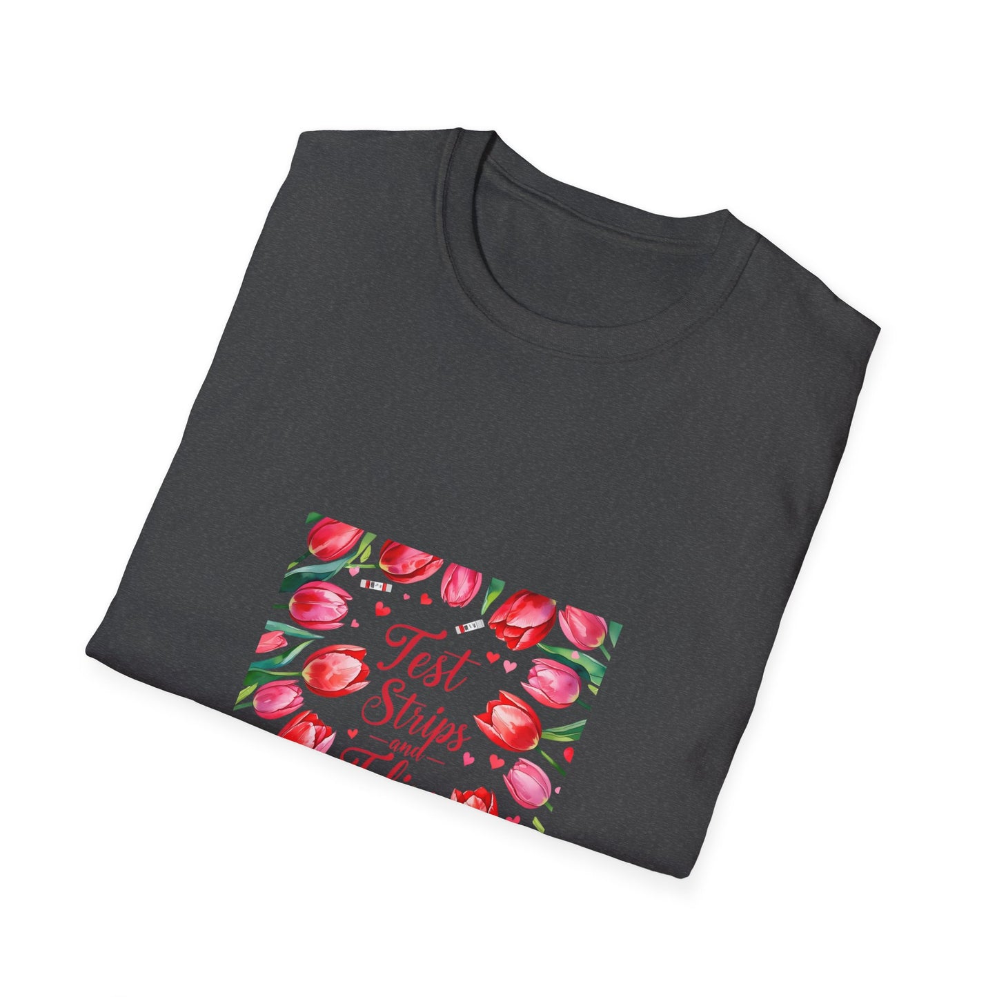 Beautiful Test strips and Tulips t shirt
