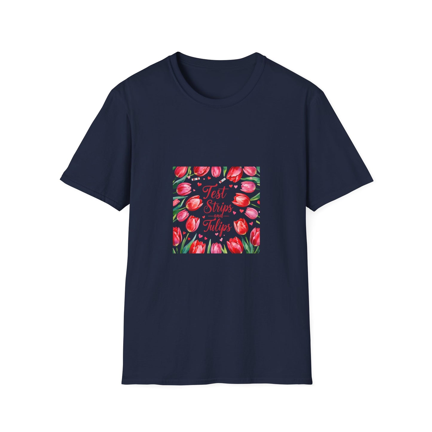 Beautiful Test strips and Tulips t shirt