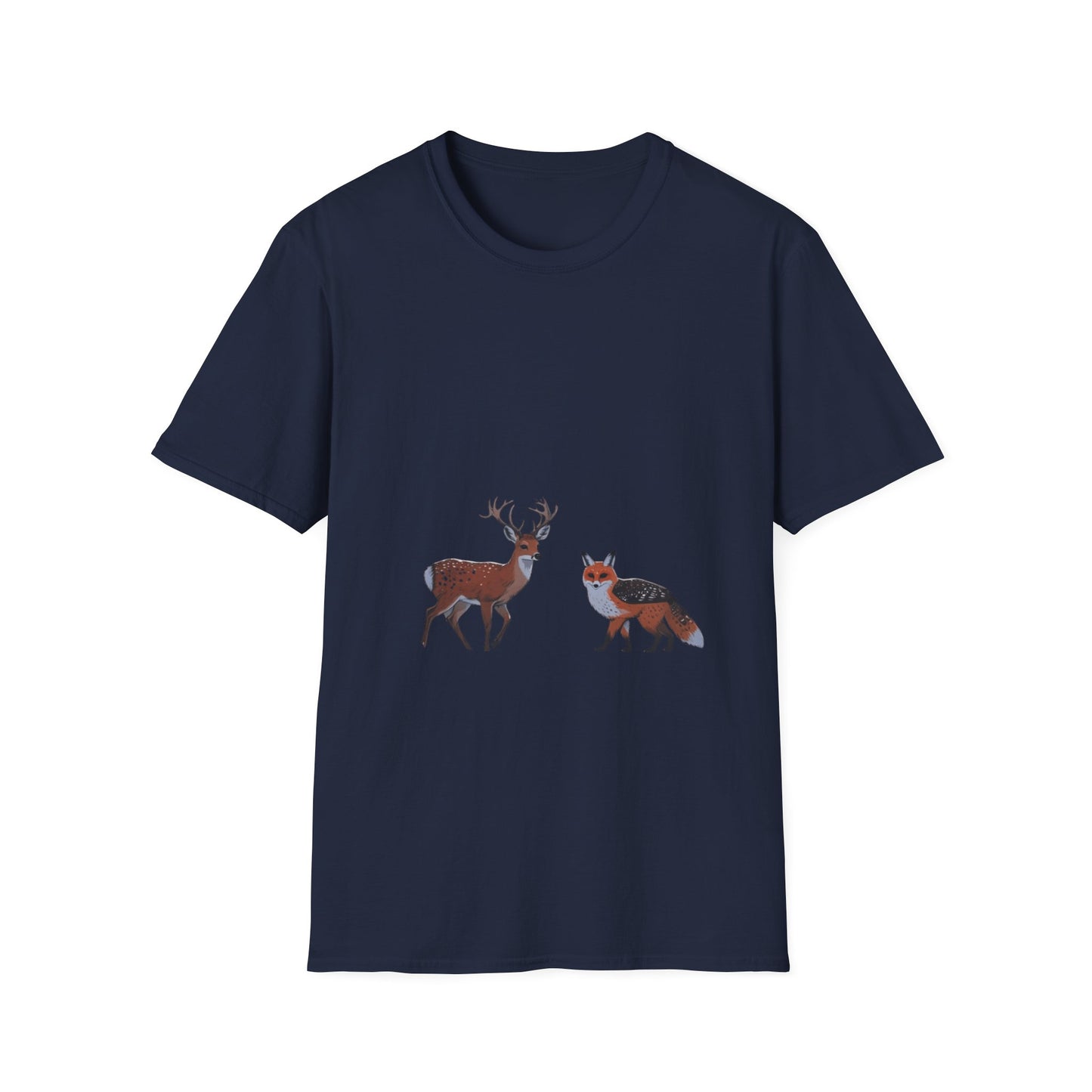 Woodland Companions: Spotted Forest Dwellers, Digital Wildlife Illustration---Cozy Reader T-Shirt