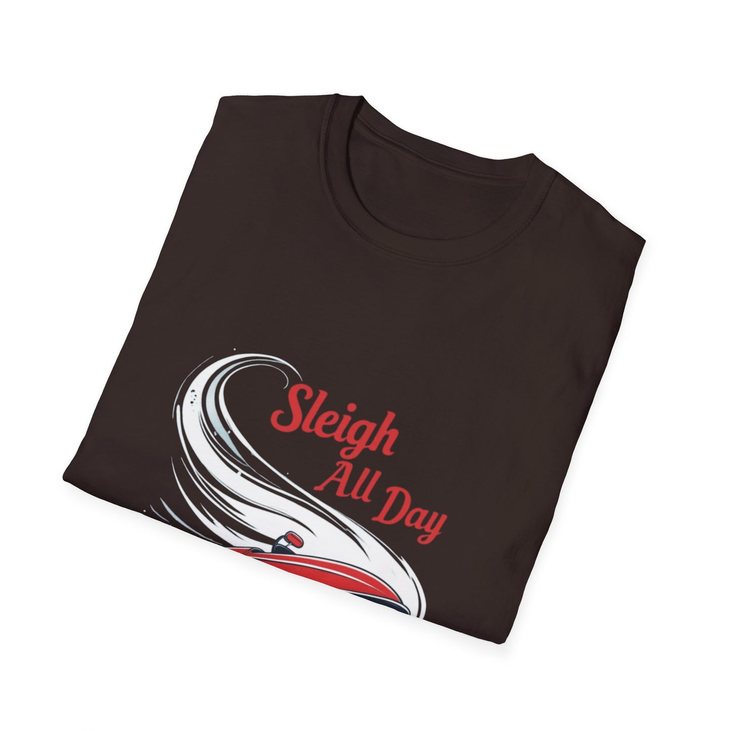 Sleigh Velocity: Graphic Motion Design, High-Speed Holiday Illustration---Cozy Reader T-Shirt