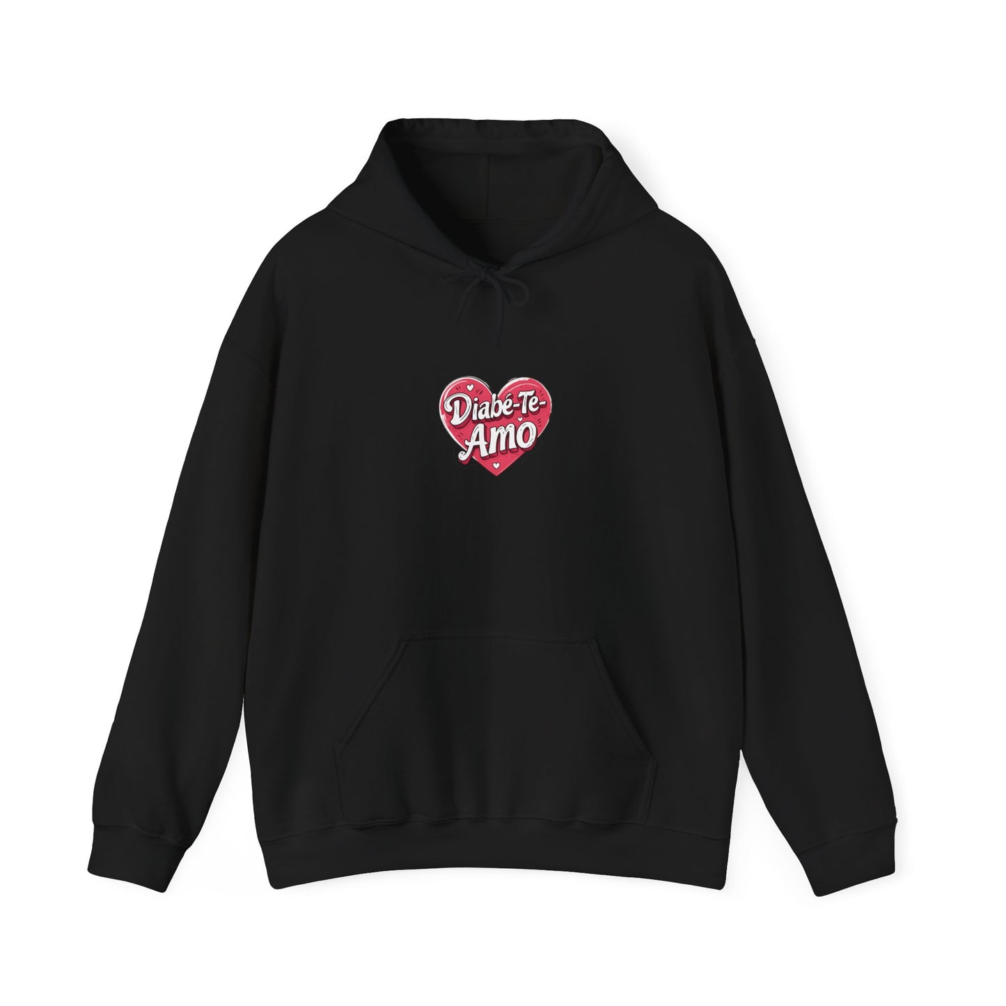 Diablo-Te Amo: Heart-Shaped Love Typography, Pop Art Street Style Design, Retro Romance Vector Illustration-- Valentines Gift Hoodie