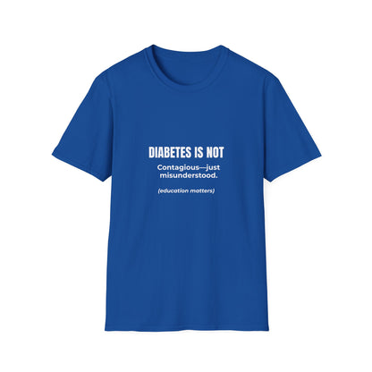 Diabetes Demystified: Bold Typography Awareness Campaign, Minimalist Health Education Design--Diabetes is not T-shirt
