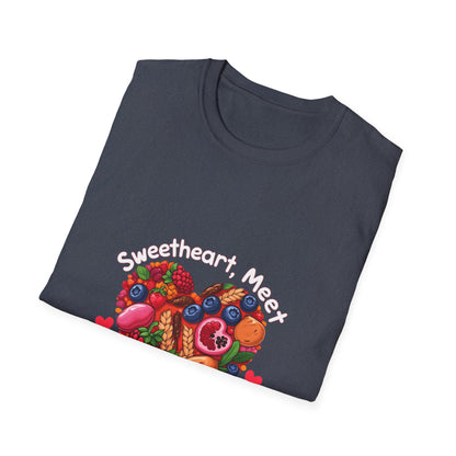 Sweetheart, Meet Smart Carbs: Healthy Nutrition Illustration, Vibrant Fruit and Grain Design, Wellness and Dietary Awareness Artwork-- Valentines Gift Tee