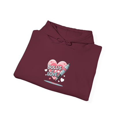Bolus of Love: Vector Illustration Art, Marker Pen Design, Romantic Heart Artwork-- Valentines Gift Hoodie