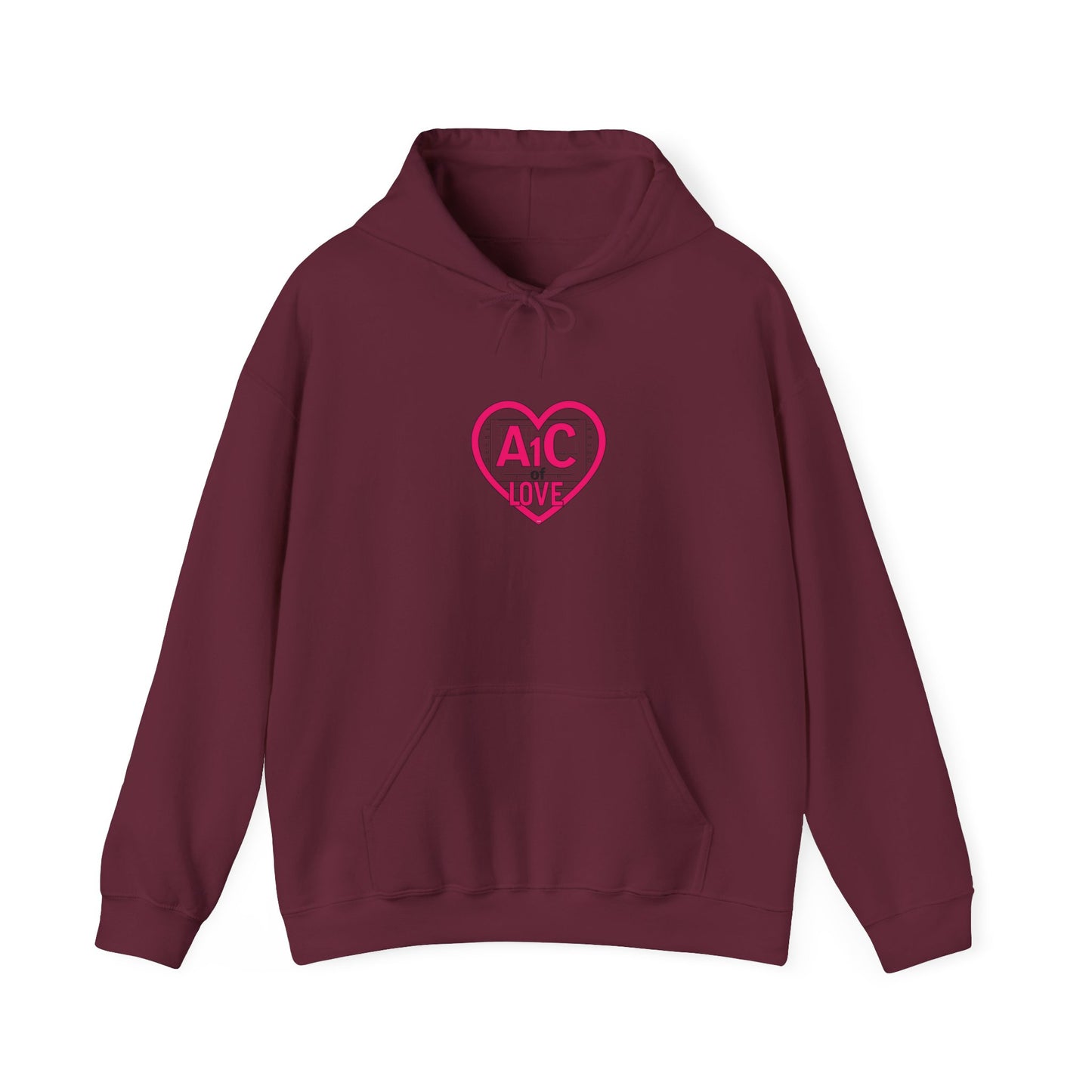 A1 of Love: Heart Typography Design, Technical Blueprint Art, Engineering Romance Illustration-- Valentines Gift Hoodie