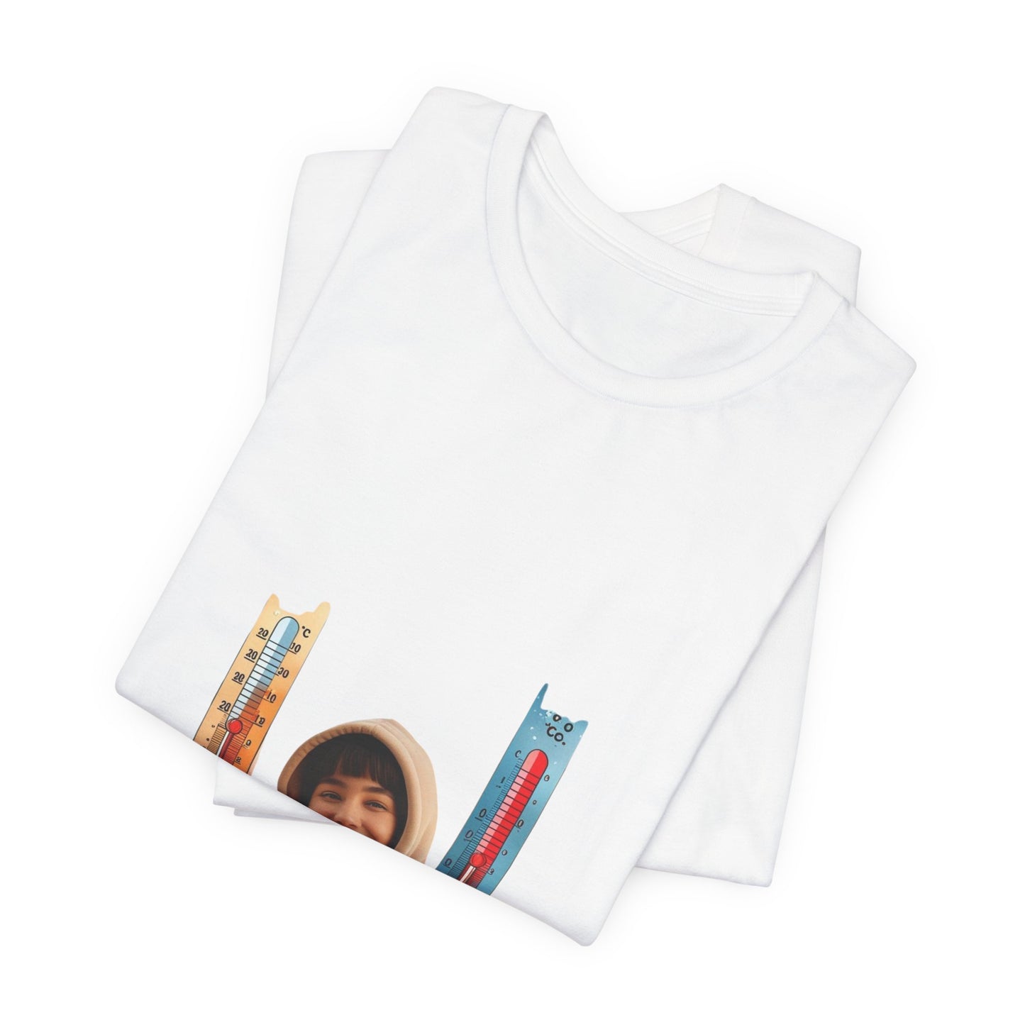 Photo Portrait Tee with Colorful Guitar Heart Graphics