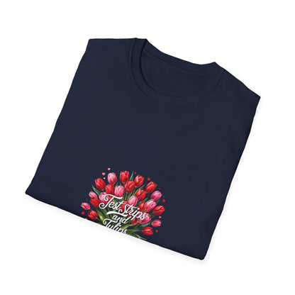 Test Strips and Tulips love t shirt