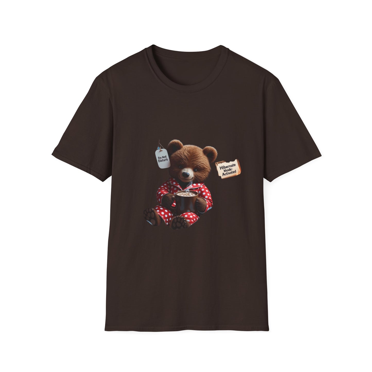 Cozy Bear Hibernation: Winter Relaxation Illustration, Cute Teddy Digital Art---Cozy Reader T-Shirt