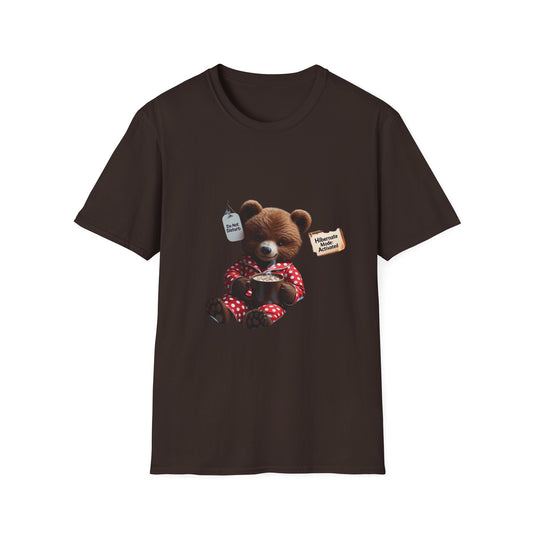 Cozy Bear Hibernation: Winter Relaxation Illustration, Cute Teddy Digital Art---Cozy Reader T-Shirt