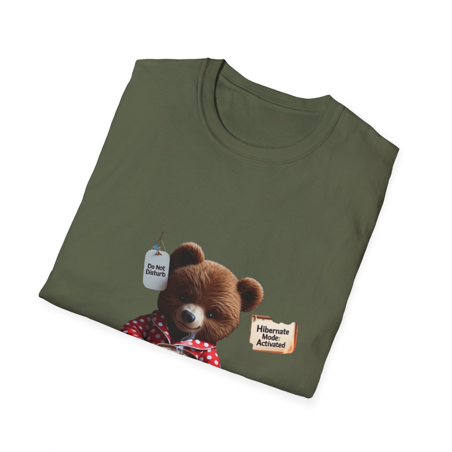 Cozy Bear Hibernation: Winter Relaxation Illustration, Cute Teddy Digital Art---Cozy Reader T-Shirt