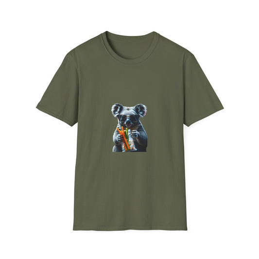 Koala Munching Carrot cool t shirt