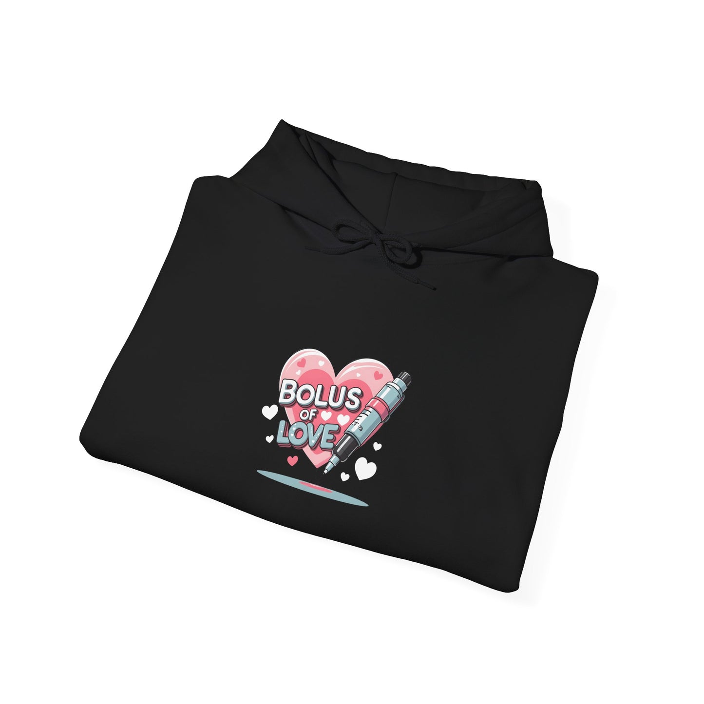 Bolus of Love: Vector Illustration Art, Marker Pen Design, Romantic Heart Artwork-- Valentines Gift Hoodie