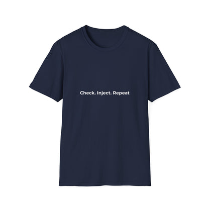 Clinical Sequence: Minimalist Medical Typography, Procedural Graphic Design--Diabetes T-shirt