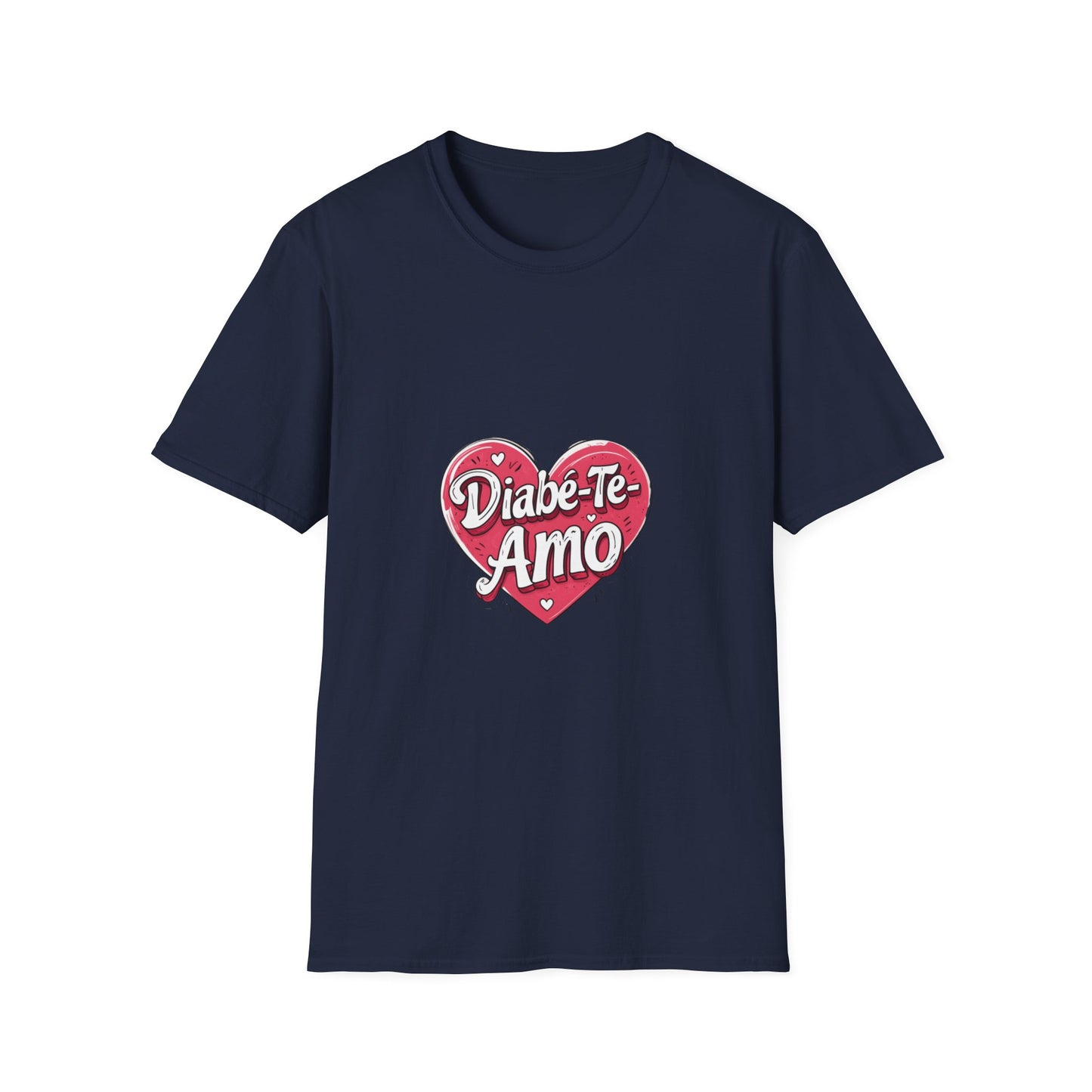 Diablo-Te Amo: Heart-Shaped Love Design, Pop Art Typography, Romantic Graffiti Style Illustration-- Valentines Gift Tee