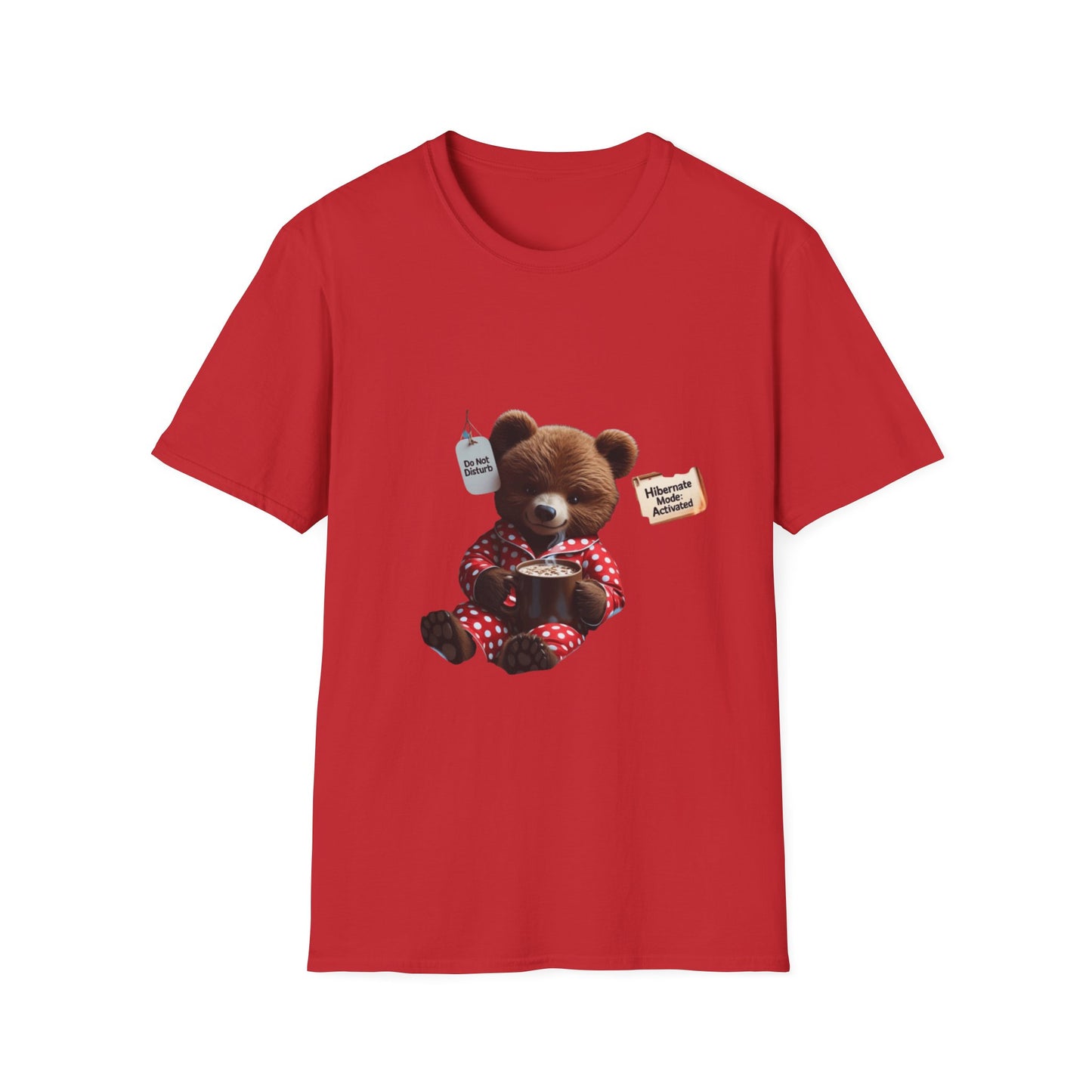 Cozy Bear Hibernation: Winter Relaxation Illustration, Cute Teddy Digital Art---Cozy Reader T-Shirt
