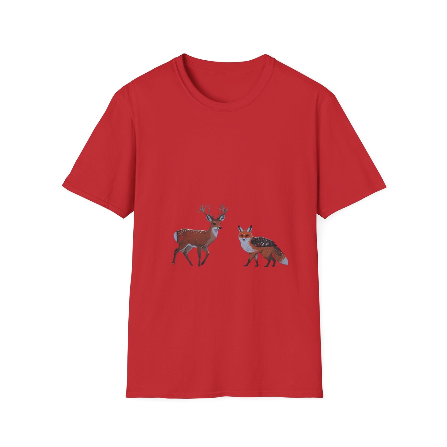 Woodland Companions: Spotted Forest Dwellers, Digital Wildlife Illustration---Cozy Reader T-Shirt