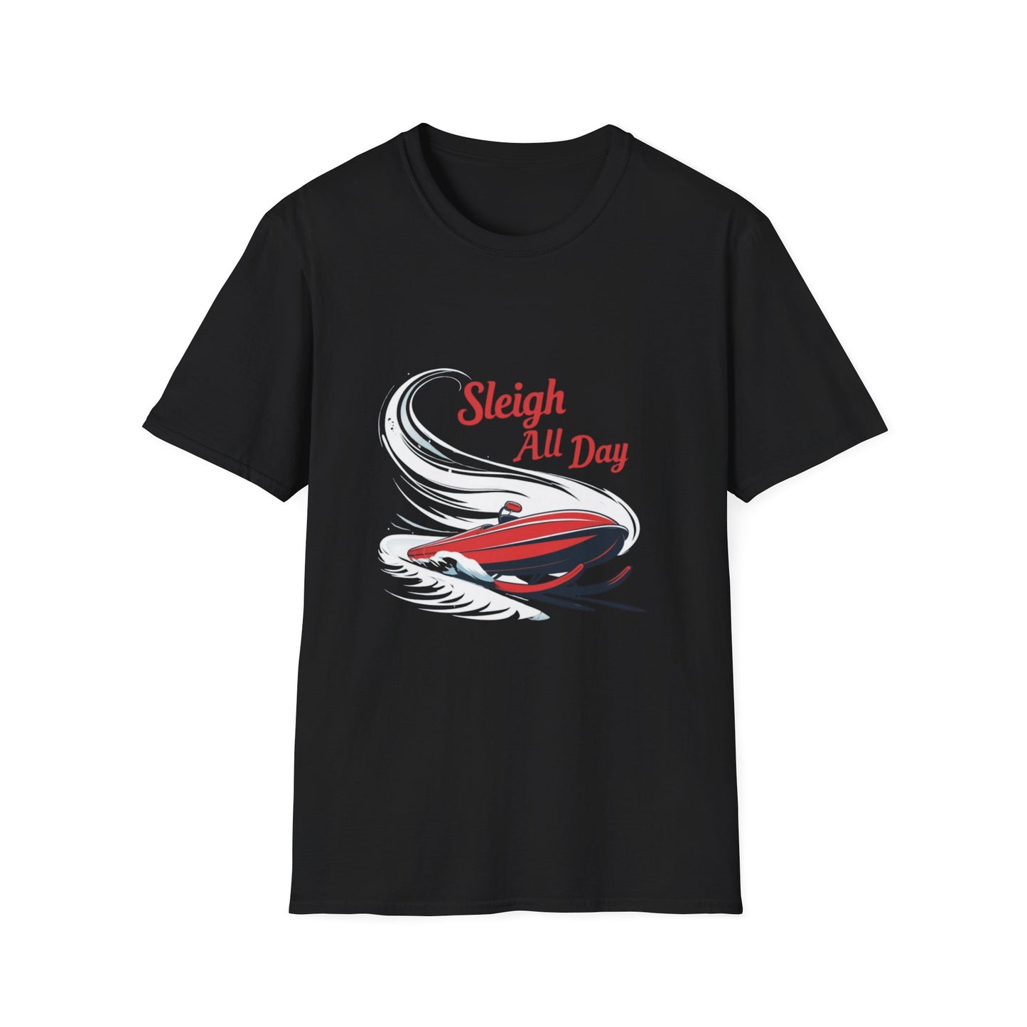 Sleigh Velocity: Graphic Motion Design, High-Speed Holiday Illustration---Cozy Reader T-Shirt