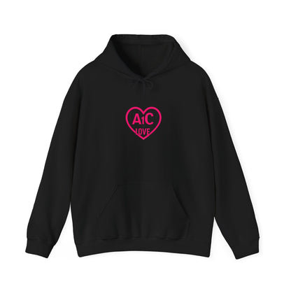 A1 of Love: Heart Typography Design, Technical Blueprint Art, Engineering Romance Illustration-- Valentines Gift Hoodie