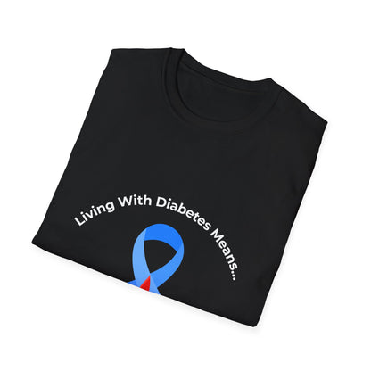 Diabetes Awareness T-Shirt — "Living With Diabetes Means... Doing Maths at Dinner"