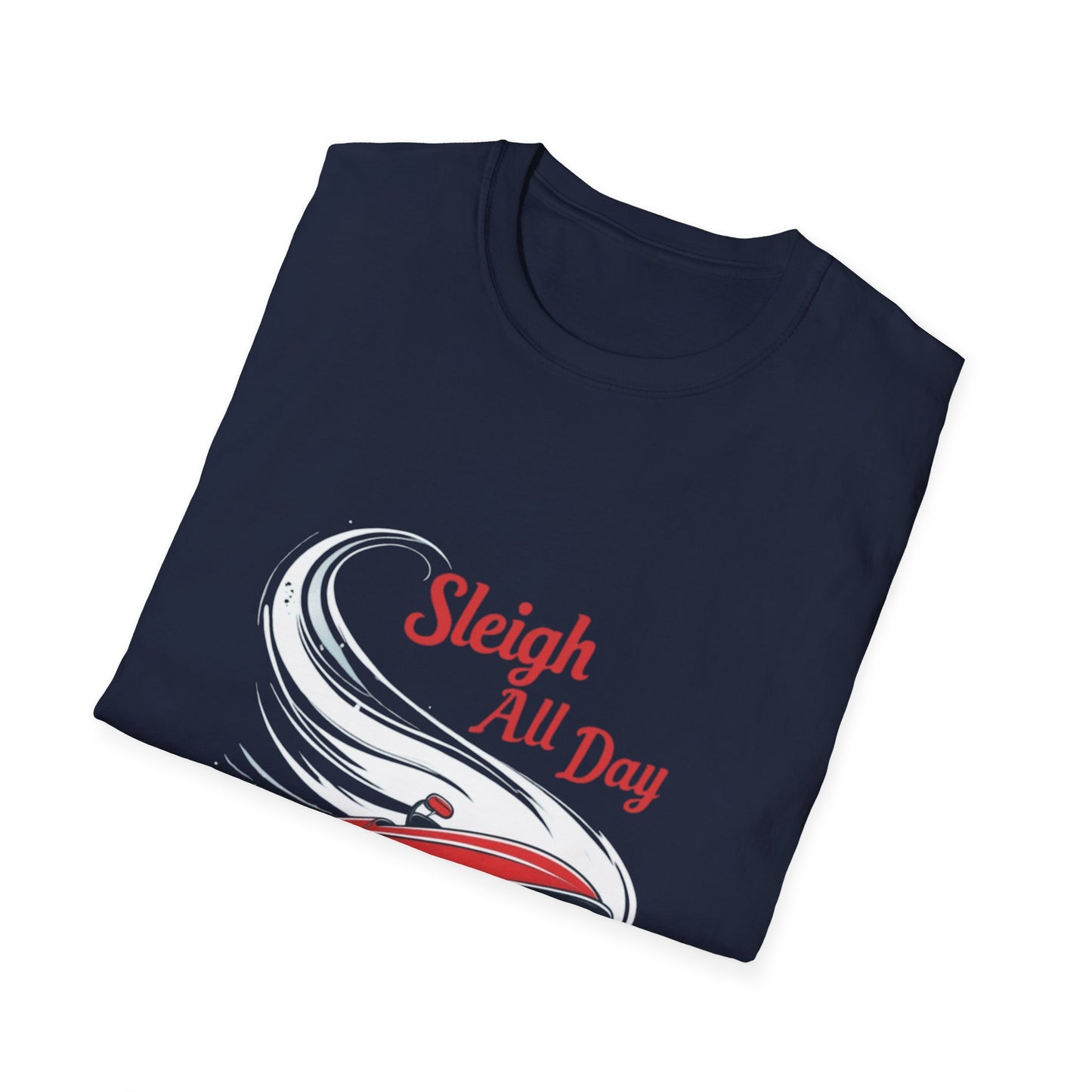 Sleigh Velocity: Graphic Motion Design, High-Speed Holiday Illustration---Cozy Reader T-Shirt